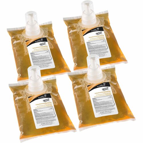 Health Guard Foam Antibacterial Soap - Citrus Spice ScentFor - 33.8 fl oz (1000 mL) - Kill Germs, Soil Remover - Multipurpose - Antibacterial - Amber - Triclosan-free - 4 / Carton