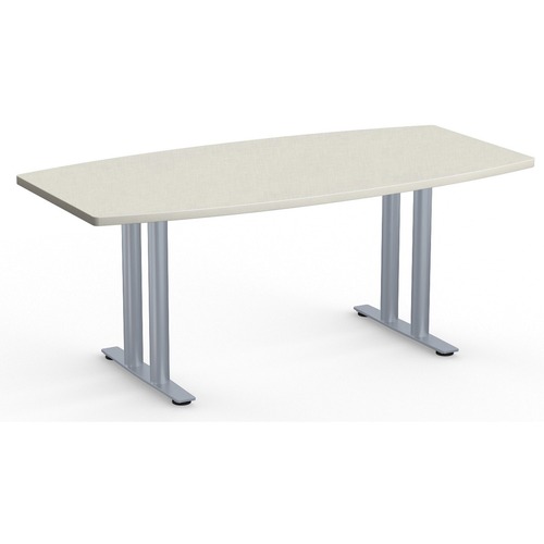 Special-T Sienna Conference Table Component - Crisp Linen Boat Top - T-shaped Base - 72" Table Top Length x 36" Table Top Width - 29" Height - Assembly Required - High Pressure Laminate (HPL) Top Material - 1 Each