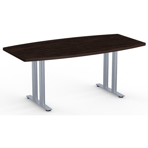 Special-T Sienna Conference Table Component - Ebony Recon Boat Top - T-shaped Base - 72" Table Top Length x 36" Table Top Width - 29" Height - Assembly Required - High Pressure Laminate (HPL) Top Material - 1 Each