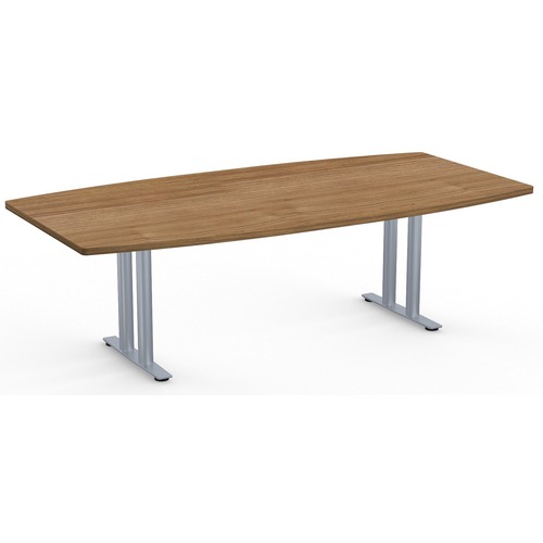 Special-T Sienna Conference Table Component - River Cherry Boat Top - T-shaped Base - 96" Table Top Length x 48" Table Top Width - 29" Height - Assembly Required - High Pressure Laminate (HPL) - 1 Each