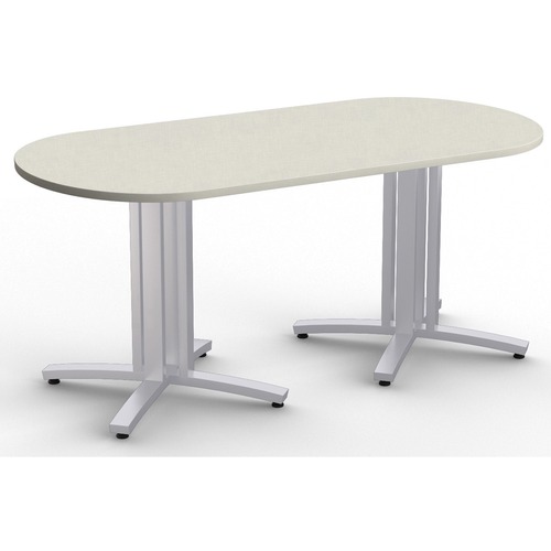 Special-T Structure 4X Conference Table - Crisp Linen Racetrack Top - Powder Coated Base - 72" Table Top Length x 36" Table Top Width x 1.25" Table Top Thickness - 29" Height - Assembly Required - High Pressure Laminate (HPL), Particleboard Top Material -