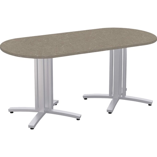 Special-T Structure 4X Conference Table - Evening Tigris Racetrack Top - Powder Coated Base - 72" Table Top Length x 36" Table Top Width x 1.25" Table Top Thickness - 29" Height - Assembly Required - High Pressure Laminate (HPL), Particleboard Top Materia