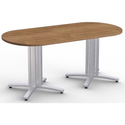 Special-T Structure 4X Conference Table - River Cherry Racetrack Top - Powder Coated Base - 72" Table Top Length x 36" Table Top Width x 1.25" Table Top Thickness - 29" Height - Assembly Required - High Pressure Laminate (HPL), Particleboard Top Material 