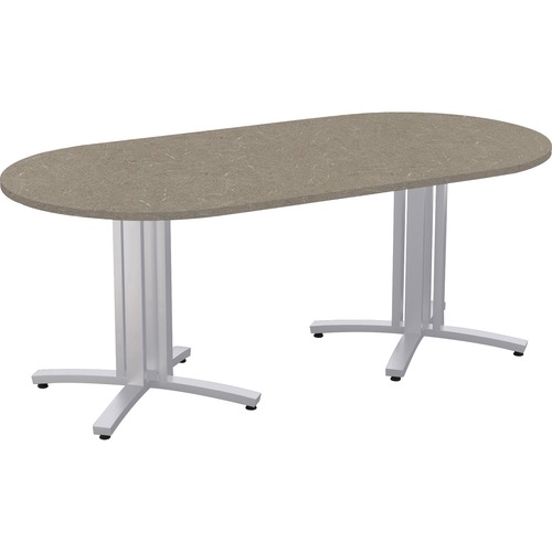 Special-T Structure 4X Conference Table - Evening Tigris Racetrack Top - Powder Coated Base - 84" Table Top Length x 42" Table Top Width x 1.25" Table Top Thickness - 29" Height - Assembly Required - High Pressure Laminate (HPL), Particleboard Top Materia