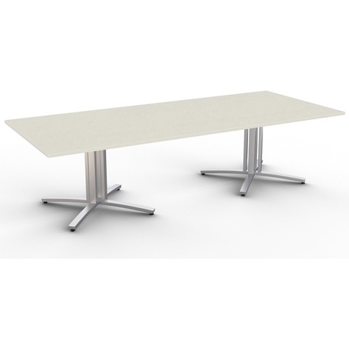 Special-T Structure 4X Conference Table - Crisp Linen Rectangle Top - Powder Coated Base - 10 ft Table Top Length x 48" Table Top Width x 1.25" Table Top Thickness - 29" Height - Assembly Required - High Pressure Laminate (HPL), Particleboard Top Material