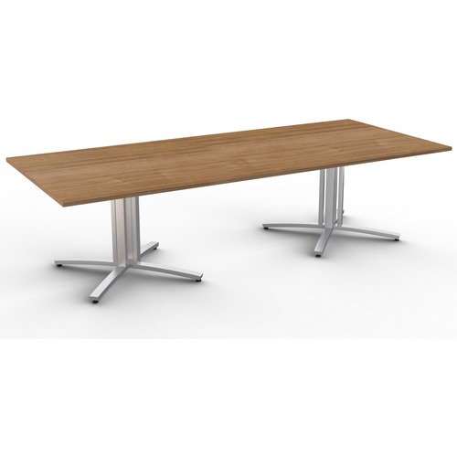 Special-T Structure 4X Conference Table - River Cherry Rectangle Top - Powder Coated Base - 10 ft Table Top Length x 48" Table Top Width x 1.25" Table Top Thickness - 29" Height - Assembly Required - High Pressure Laminate (HPL), Particleboard Top Materia