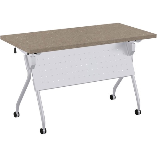 Special-T Transform-2 Flip & Nest Table - For - Table TopEvening Tigris Rectangle Top - Silver Cross Beam Base - 112 lb Capacity x 48" Table Top Width x 24" Table Top Depth x 1.25" Table Top Thickness - 30" Height - Assembly Required - Steel - High Pressu