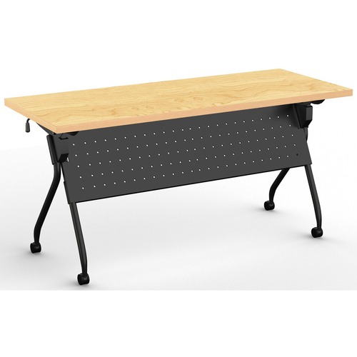 Special-T Transform-2 Flip & Nest Table - For - Table TopCrema Maple Rectangle Top - Black Cross Beam Base - 112 lb Capacity x 60" Table Top Width x 24" Table Top Depth x 1.25" Table Top Thickness - 30" Height - Assembly Required - Steel - High Pressure L