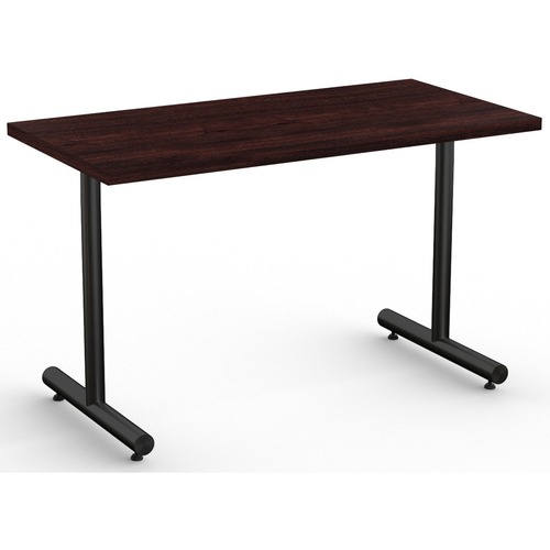 Special-T Kingston Training Table Component - Espresso Rectangle Top - Black T-shaped Base - 48" Table Top Length x 24" Table Top Width - 29" Height - Assembly Required - Thermofused Laminate (TFL) Top Material - 1 Each