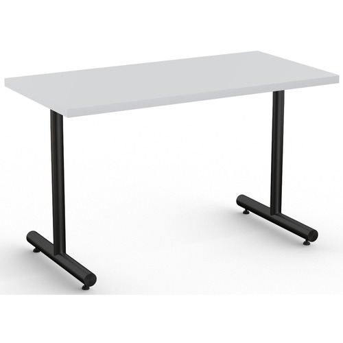 Special-T Kingston Training Table Component - Light Gray Rectangle Top - Black T-shaped Base - 48" Table Top Length x 24" Table Top Width - 29" Height - Assembly Required - Thermofused Laminate (TFL) Top Material - 1 Each