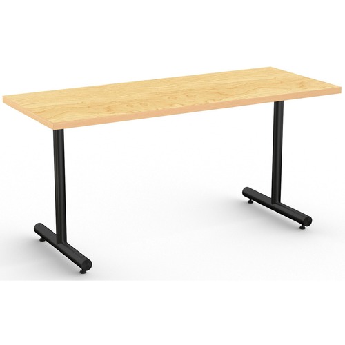 Special-T Kingston Training Table Component - Crema Maple Rectangle Top - Black T-shaped Base - 60" Table Top Length x 24" Table Top Width - 29" Height - Assembly Required - Thermofused Laminate (TFL) Top Material - 1 Each