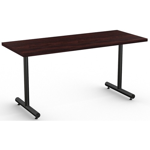 Special-T Kingston Training Table Component - Espresso Rectangle Top - Black T-shaped Base - 60" Table Top Length x 24" Table Top Width - 29" Height - Assembly Required - Thermofused Laminate (TFL) Top Material - 1 Each