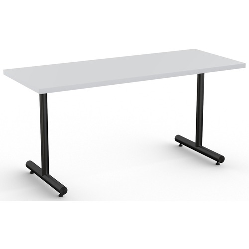Special-T Kingston Training Table Component - Light Gray Rectangle Top - Black T-shaped Base - 60" Table Top Length x 24" Table Top Width - 29" Height - Assembly Required - Thermofused Laminate (TFL) Top Material - 1 Each