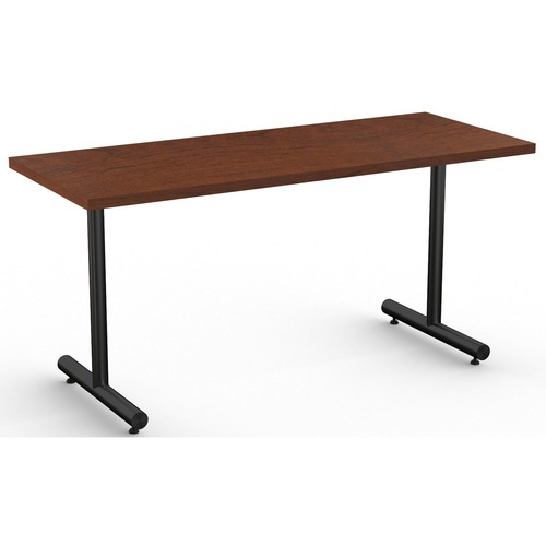 Special-T Kingston Training Table Component - Mahogany Rectangle Top - Black T-shaped Base - 60" Table Top Length x 24" Table Top Width - 29" Height - Assembly Required - Thermofused Laminate (TFL) Top Material - 1 Each