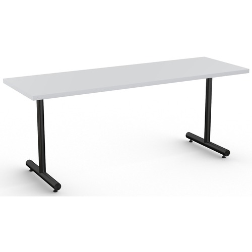 Special-T Kingston Training Table Component - Light Gray Rectangle Top - Black T-shaped Base - 72" Table Top Length x 24" Table Top Width - 29" Height - Assembly Required - Thermofused Laminate (TFL) Top Material - 1 Each