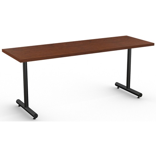 Special-T Kingston Training Table Component - For - Table TopMahogany Rectangle Top - Black T-shaped Base - 72" Table Top Length x 24" Table Top Width - 29" Height - Assembly Required - Thermofused Laminate (TFL) Top Material - 1 Each