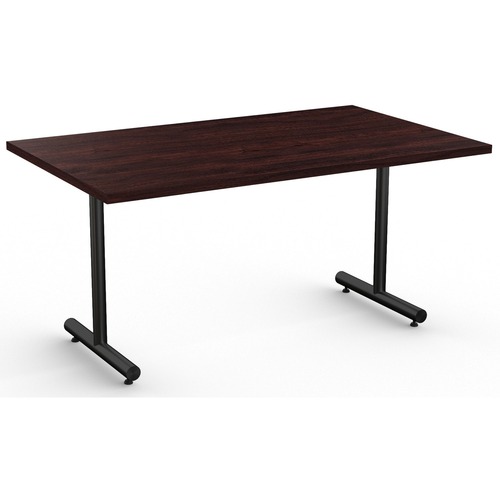 Special-T Kingston Training Table Component - Espresso Rectangle Top - Black T-shaped Base - 60" Table Top Length x 30" Table Top Width - 29" Height - Thermofused Laminate (TFL) Top Material - 1 Each