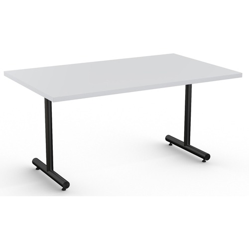 Special-T Kingston Training Table Component - Light Gray Rectangle Top - Black T-shaped Base - 60" Table Top Length x 30" Table Top Width - 29" Height - Assembly Required - Thermofused Laminate (TFL) Top Material - 1 Each