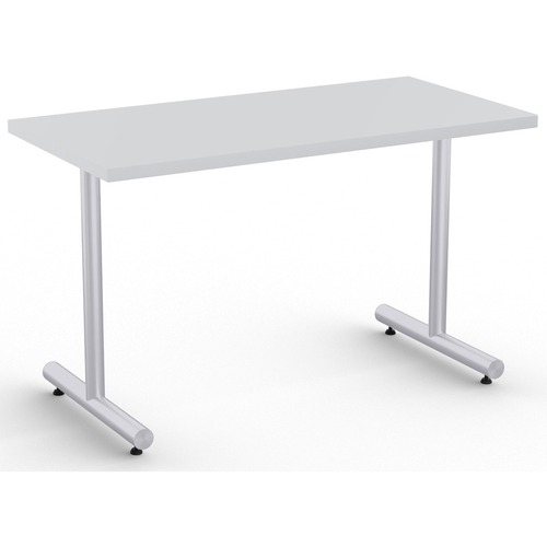 Special-T Kingston Training Table Component - Light Gray Rectangle Top - Metallic Sand T-shaped Base - 48" Table Top Length x 24" Table Top Width - 29" Height - Assembly Required - Thermofused Laminate (TFL) Top Material - 1 Each