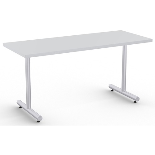 Special-T Kingston Training Table Component - Light Gray Rectangle Top - Metallic Sand T-shaped Base - 60" Table Top Length x 24" Table Top Width - 29" Height - Assembly Required - Thermofused Laminate (TFL) Top Material - 1 Each