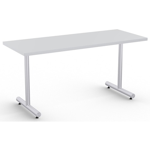 Special-T Kingston Training Table Component - For - Table TopLight Gray Rectangle Top - Metallic Sand T-shaped Base - 60" Table Top Length x 24" Table Top Width - 29" Height - Assembly Required - Thermofused Laminate (TFL) Top Material - 1 Each