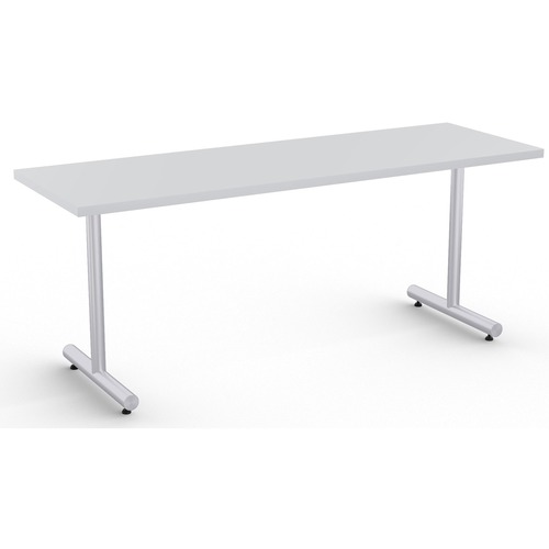 Special-T Kingston Training Table Component - Light Gray Rectangle Top - Metallic Sand T-shaped Base - 72" Table Top Length x 24" Table Top Width - 29" Height - Assembly Required - Thermofused Laminate (TFL) Top Material - 1 Each