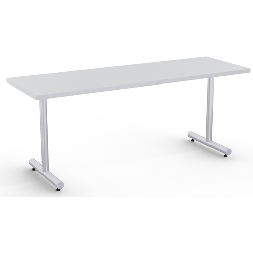 Special-T Kingston Training Table Component - For - Table TopLight Gray Rectangle Top - Metallic Sand T-shaped Base - 72" Table Top Length x 24" Table Top Width - 29" Height - Assembly Required - Thermofused Laminate (TFL) Top Material - 1 Each