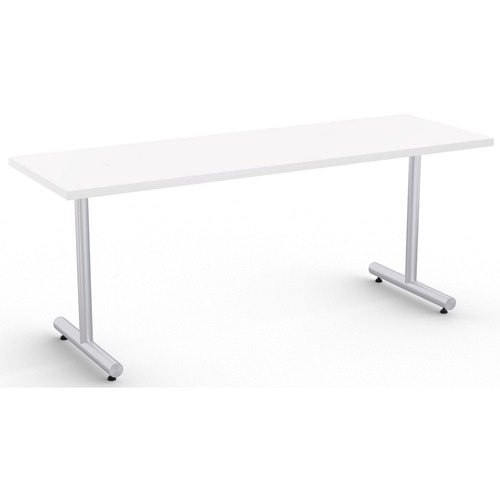 Special-T Kingston Training Table Component - For - Table TopWhite Rectangle Top - Metallic Sand T-shaped Base - 72" Table Top Length x 24" Table Top Width - 29" Height - Assembly Required - Thermofused Laminate (TFL) Top Material - 1 Each