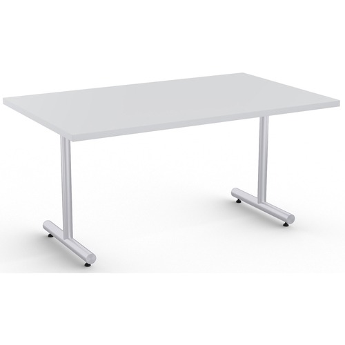 Special-T Kingston Training Table Component - Light Gray Rectangle Top - Metallic Sand T-shaped Base - 60" Table Top Length x 30" Table Top Width - 29" Height - Assembly Required - Thermofused Laminate (TFL) Top Material - 1 Each