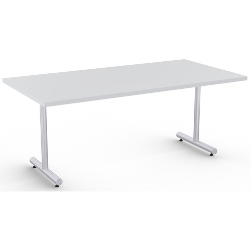 Special-T Kingston Training Table Component - For - Table TopLight Gray Rectangle Top - Metallic Sand T-shaped Base - 72" Table Top Length x 30" Table Top Width - 29" Height - Assembly Required - Thermofused Laminate (TFL) Top Material - 1 Each