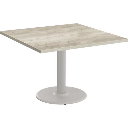 Special-T Cantina-2 Dining Table - Aged Driftwood Square Top - Fog Gray, Powder Coated Base - 36" Table Top Length x 36" Table Top Width - 29" HeightAssembly Required - Thermofused Laminate (TFL) Top Material - 1 Each