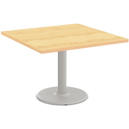 Special-T Cantina-2 Dining Table - Crema Maple Square Top - Fog Gray, Powder Coated Base - 36" Table Top Length x 36" Table Top Width - 29" HeightAssembly Required - Thermofused Laminate (TFL) Top Material - 1 Each