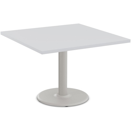 Special-T Cantina-2 Dining Table - Gray Square Top - Fog Gray, Powder Coated Base - 36" Table Top Length x 36" Table Top Width - 29" HeightAssembly Required - Thermofused Laminate (TFL) Top Material - 1 Each