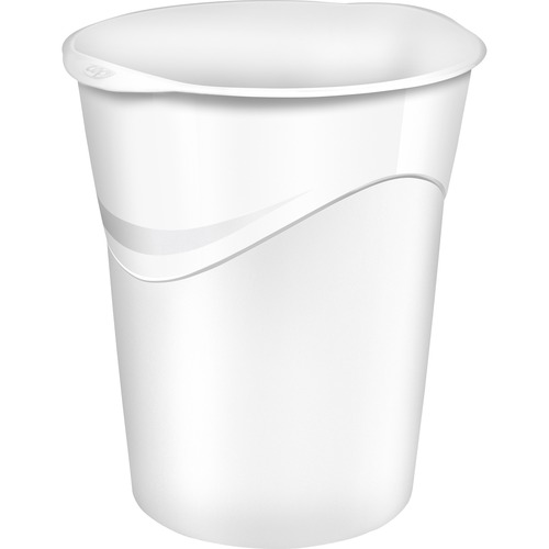 CEP CepPro Waste Bin - 3.70 gal Capacity - Cone - Ergonomic Handle - 13.1" Height x 12" Width - White - 1 Each