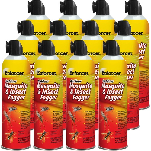 Enforcer Flying Insect Killer - Spray - Kills Cockroaches, Mosquitoes, Flies, Gnats, Moths - 14 fl oz - Clear - 12 / Carton