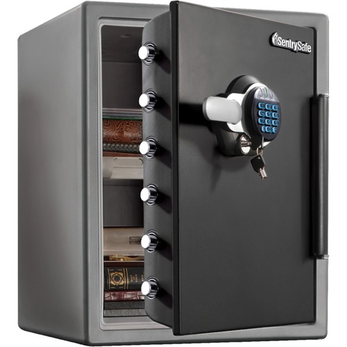 Sentry Safe Digital Fire/Water Safe - 2 ft³ - Digital, Programmable, Dual Key Lock - 4 Live-locking Bolt(s) - Fire Proof, Water Resistant, Pry Resistant - for Tablet, Cell Phone, External Hard Drive, Memory Card, USB Drive, CD, DVD, Home, Office - Interna