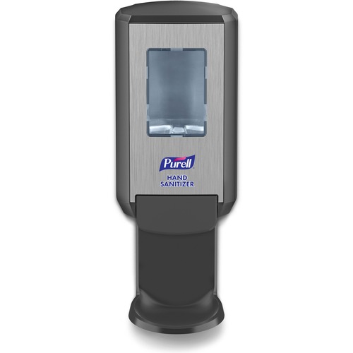 PURELL® CS4 Hand Sanitizer Dispenser - Manual - 1.27 quart Capacity - Site Window, Refillable, Sanitary-sealed, Recyclable, Locking Mechanism, Durable, Wall Mountable - Graphite - 1Each