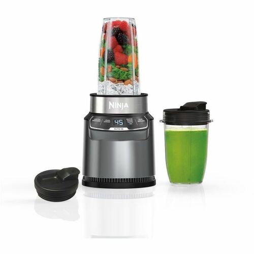 Ninja Nutri-Blender Pro with Auto-iQ, 1000-Watt, Personal Blender - Blend, Crush - 1000 W - 730 mL - 2.6 ft - 120 V AC - Stone Silver