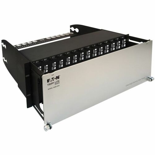 Tripp Lite Enclosure for 28 High-Density Fiber Cassettes, 4U - 16.9" Depth - Black, Silver - Steel, Plastic