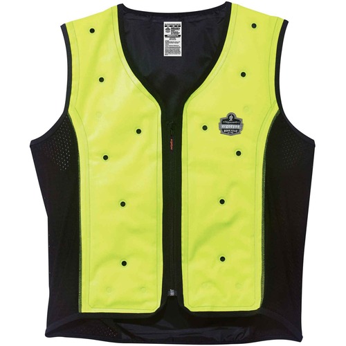 Chill-Its 6685 Premium Dry Evaporative Cooling Vest - Recommended for: Construction, Mining, Landscaping, Carpentry, Biking, Motorcycle, Running - Extra Large Size - Zipper Closure - Lime - Machine Washable, Long Lasting, Lightweight, Durable, Ventilated,