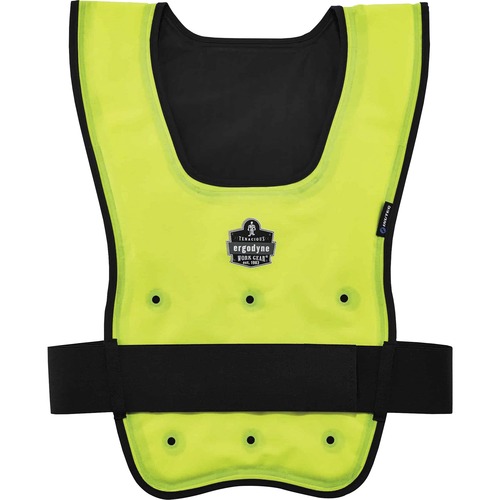 Chill-Its 6687 Economy Dry Evaporative Cooling Vest - Recommended for: Construction, Carpentry, Mining, Landscaping, Biking, Motorcycle, Running - Small/Medium Size - Lime - Machine Washable, Long Lasting, Lightweight, Durable, Elastic Waist, Antimicrobia