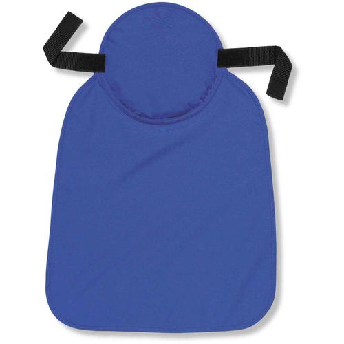 Chill-Its 6717 Evaporative Cooling Hard Hat Pad w/ Neck Shade - 0.5" Width x 9.5" Height x 7" Length - 24 / Carton - Solid Blue - Acrylic, Polymer