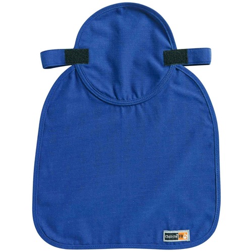Chill-Its 6717FR Evaporative Cooling Hard Hat Pad w/ Neck Shade - 0.5" Width x 9.5" Height x 7" Length - 6 / Carton - Blue - Modacrylic, Cotton, Fabric
