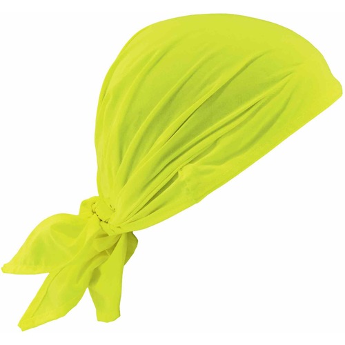 Chill-Its 6710CT Evaporative Cooling Bandana Triangle Hat - 0.5" Width x 9.5" Height x 7" Length - 6 / Carton - Lime - Polyvinyl Alcohol (PVA)