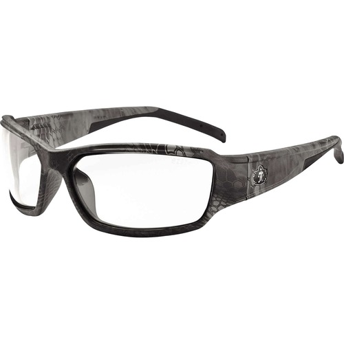 Skullerz THOR Anti-Fog Clear Lens Kryptek Typhon Safety Glasses - Eye Protection - Kryptek Typhon - Clear Lens - Durable, Bendable Frame, Flexible Frame, Break Resistant, Non-Slip Temple, Rubber Tipped Temples, Slip Resistant, Anti-scratch, UV Resistant, 