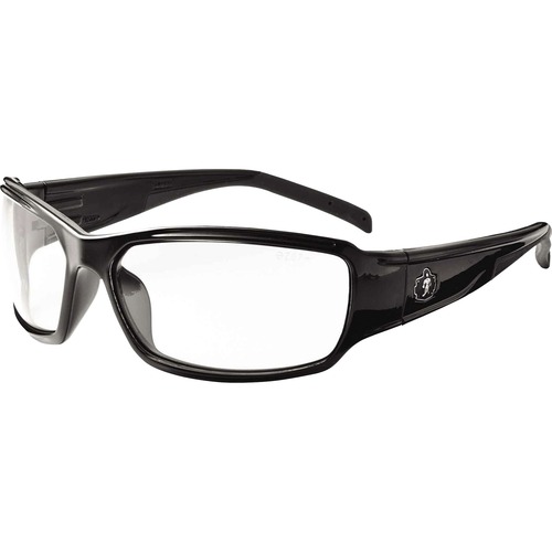 Skullerz THOR Clear Lens Safety Glasses - Eye Protection - Black - Clear Lens - Durable, Bendable Frame, Flexible Frame, Break Resistant, Non-Slip Temple, Rubber Tipped Temples, Slip Resistant, Anti-scratch, UV Resistant, Polarized, Anti-glare, ... - 1 Ea