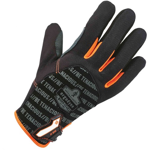 Ergodyne ProFlex 810 Reinforced Utility Gloves - Thermal Protection - Small Size - Black - Reinforced, Durable, Reinforced Palm Pad, Reinforced Thumb, Breathable, Molded, ID Tab, Pull-on Tab, Abrasion Resistant - 1 - 2" Thickness - 12.25" Glove Length