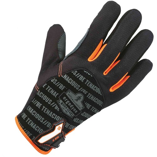 Ergodyne ProFlex 810 Reinforced Utility Gloves - Thermal Protection - Large Size - Black - Reinforced, Durable, Reinforced Palm Pad, Reinforced Thumb, Breathable, Molded, ID Tab, Pull-on Tab, Abrasion Resistant - 1 - 2" Thickness - 12.75" Glove Length