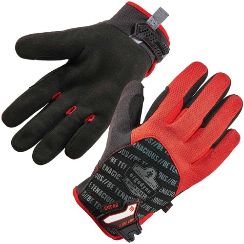 Ergodyne ProFlex 812CR6 Utility Cut-Resistant Gloves - Small Size - Black - Cut Resistant, Durable Grip, Reinforced Thumb, Flexible, Comfortable, Breathable, Secure Fit, Molded, Pull-on Tab, ID Tab, Machine Washable, ... - For Handling Goods - 1 - 2.25" T