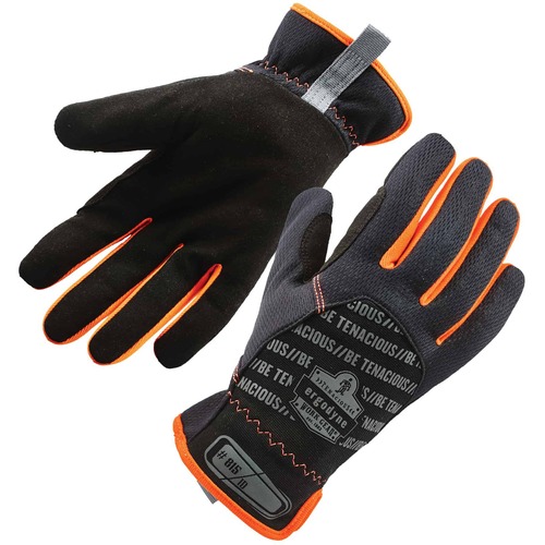 Ergodyne ProFlex 815 QuickCuff Mechanics Gloves - Small Size - Black - Snug Fit, Durable Grip, Reinforced Thumb, Flexible, Comfortable, Breathable, Elastic Wrist, Pull-on Tab, ID Tab, Machine Washable, Reinforced Saddle, ... - For Mechanical Work, Handlin
